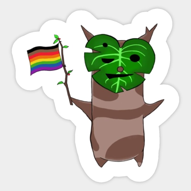 BOTW Korok Rainbow Pride Flag Sticker by KaniaAbbi